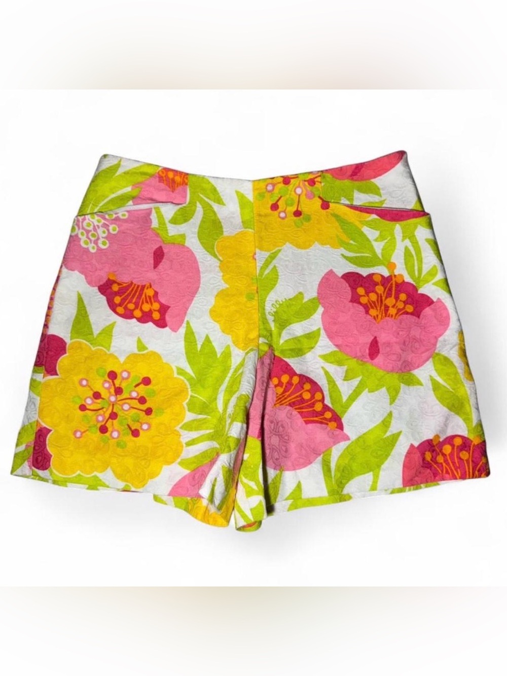 Lily Pulitzer preppy Floral print shorts with pockets size 0🌀
